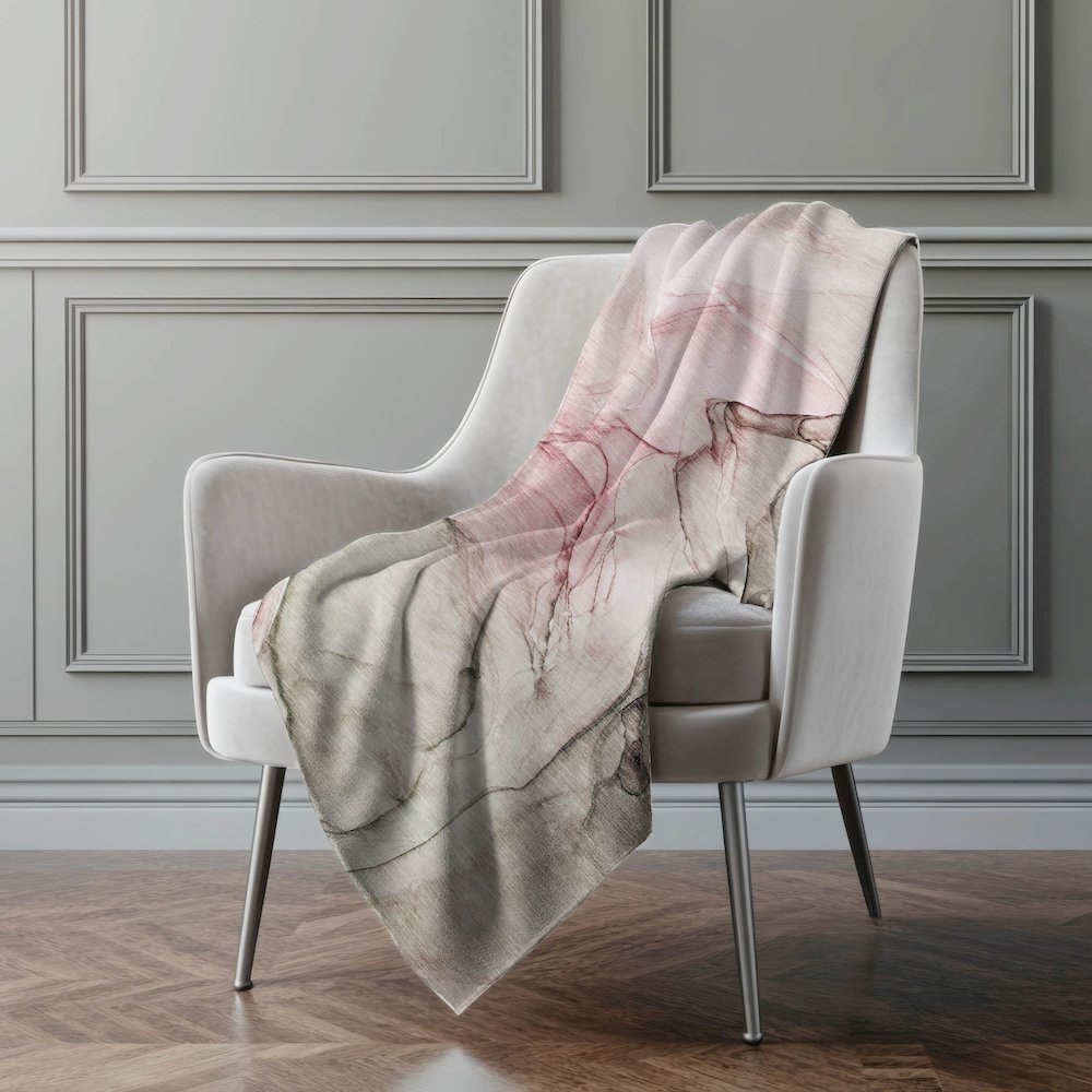 Premium Machine Washable ASB502 Blush 50" x 70" Sherpa Throw Blanket. Picture 4