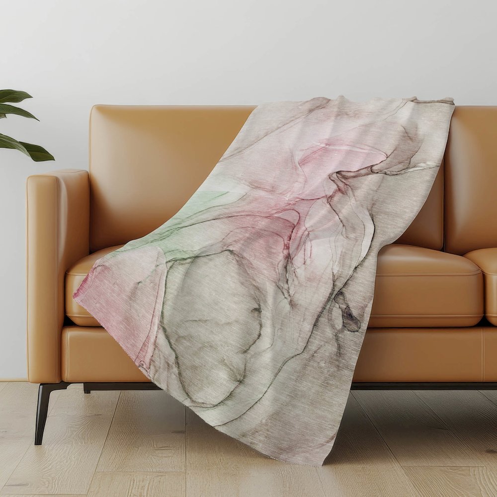 Premium Machine Washable ASB502 Blush 50" x 70" Sherpa Throw Blanket. Picture 5