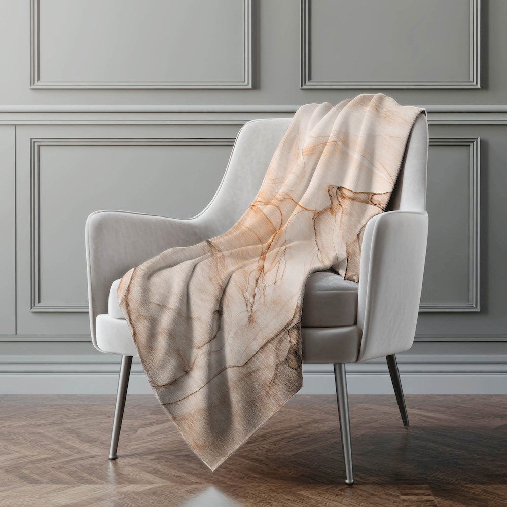 Premium Machine Washable ASB502 Orange 50" x 70" Sherpa Throw Blanket. Picture 4