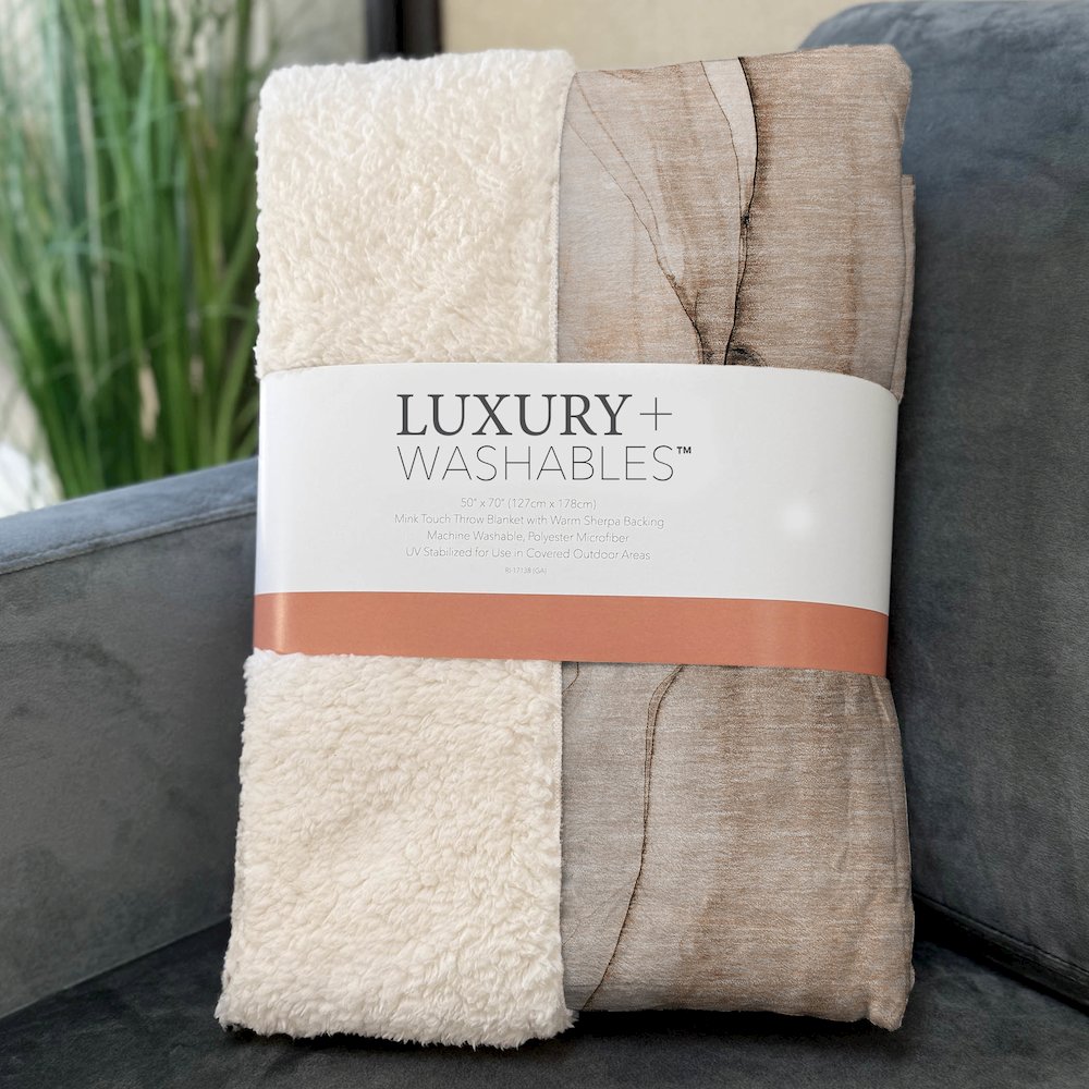 Premium Machine Washable ASB502 Orange 50" x 70" Sherpa Throw Blanket. Picture 3