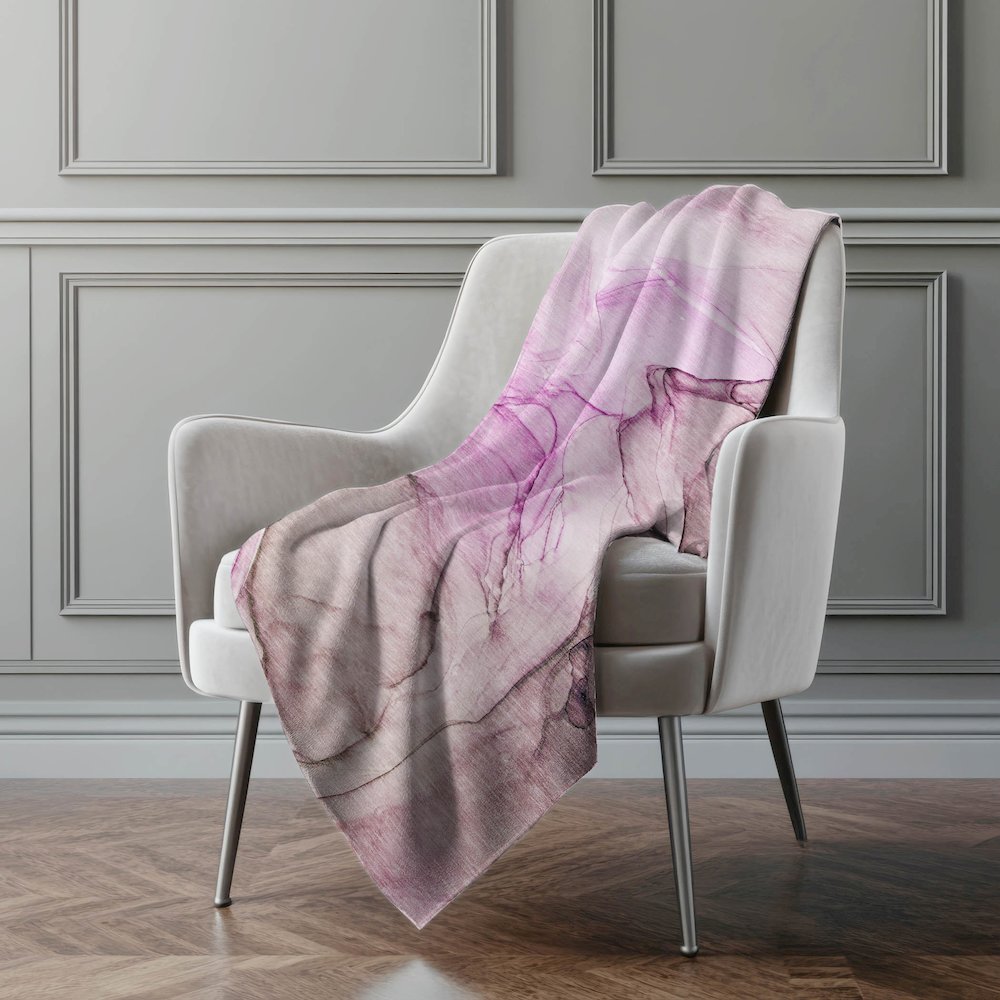 Premium Machine Washable ASB502 Pink 50" x 70" Sherpa Throw Blanket. Picture 4