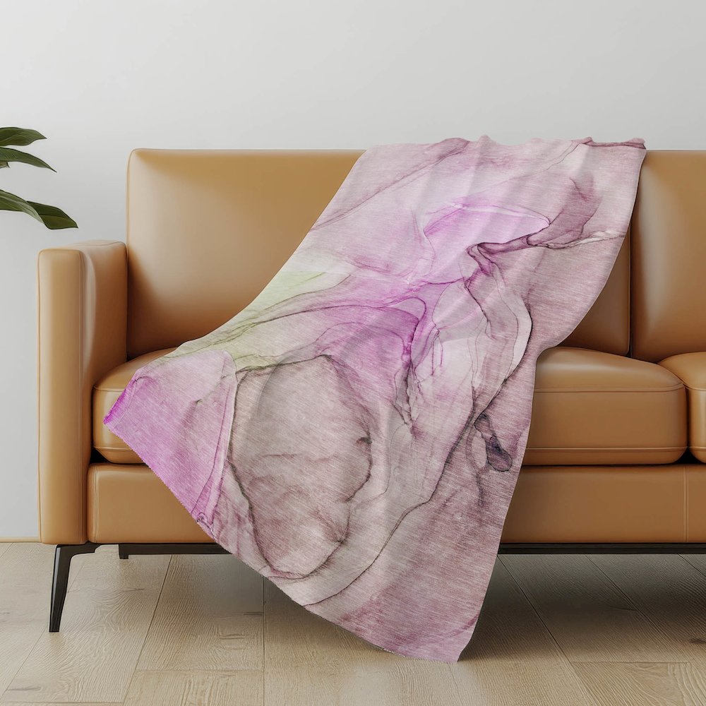 Premium Machine Washable ASB502 Pink 50" x 70" Sherpa Throw Blanket. Picture 5