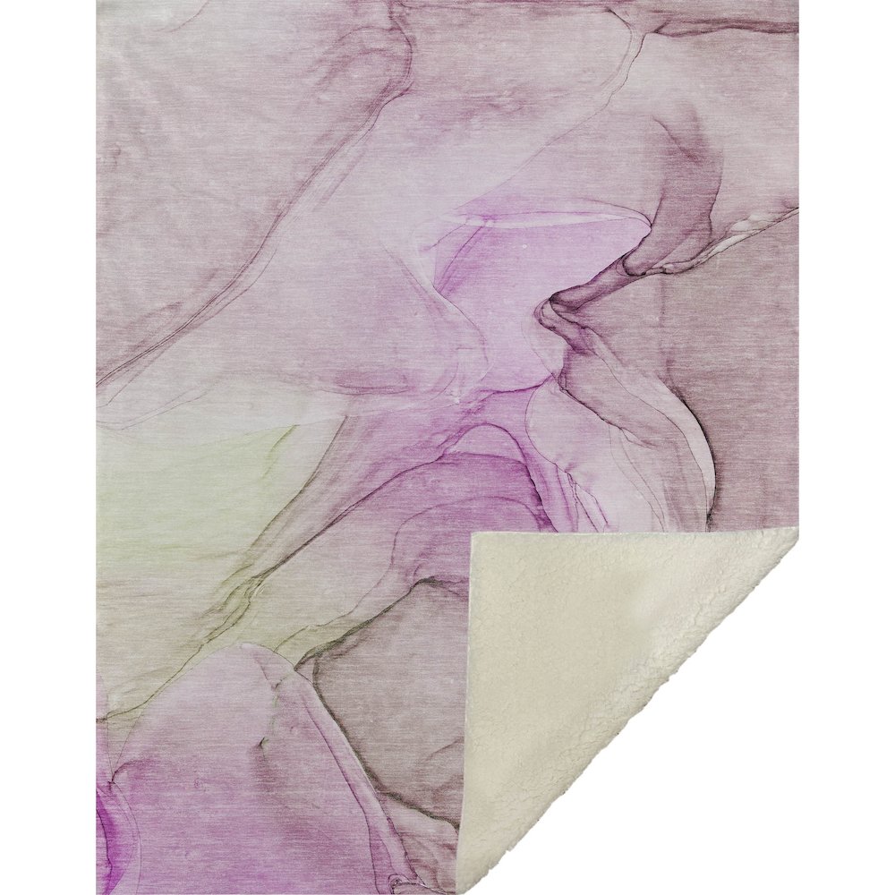 Premium Machine Washable ASB502 Pink 50" x 70" Sherpa Throw Blanket. Picture 1