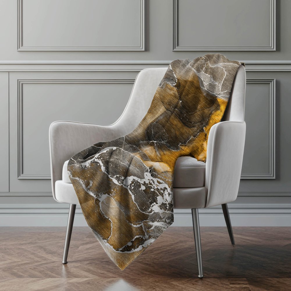 Premium Machine Washable ASB503 Brown 50" x 70" Sherpa Throw Blanket. Picture 4