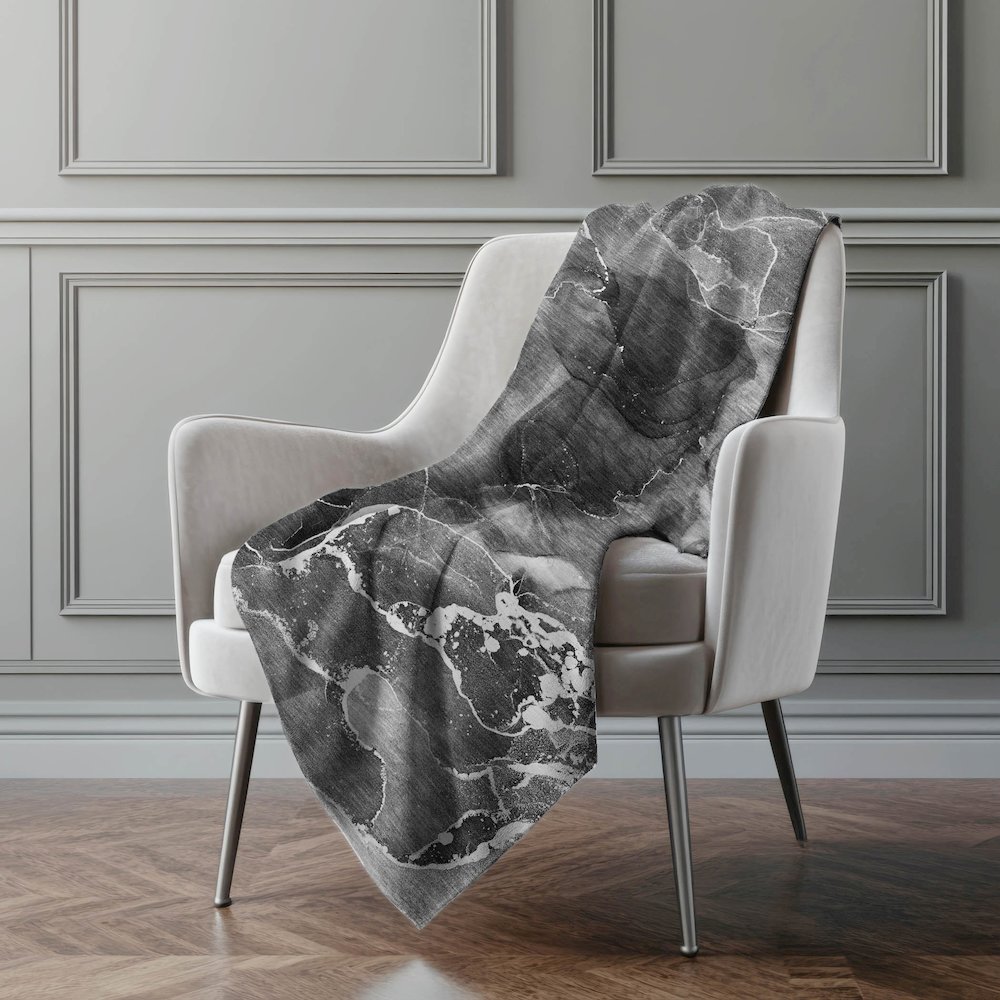 Premium Machine Washable ASB503 Gray 50" x 70" Sherpa Throw Blanket. Picture 4