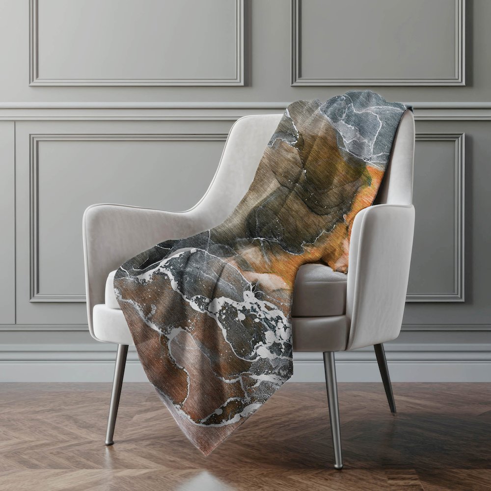 Premium Machine Washable ASB503 Orange 50" x 70" Sherpa Throw Blanket. Picture 4