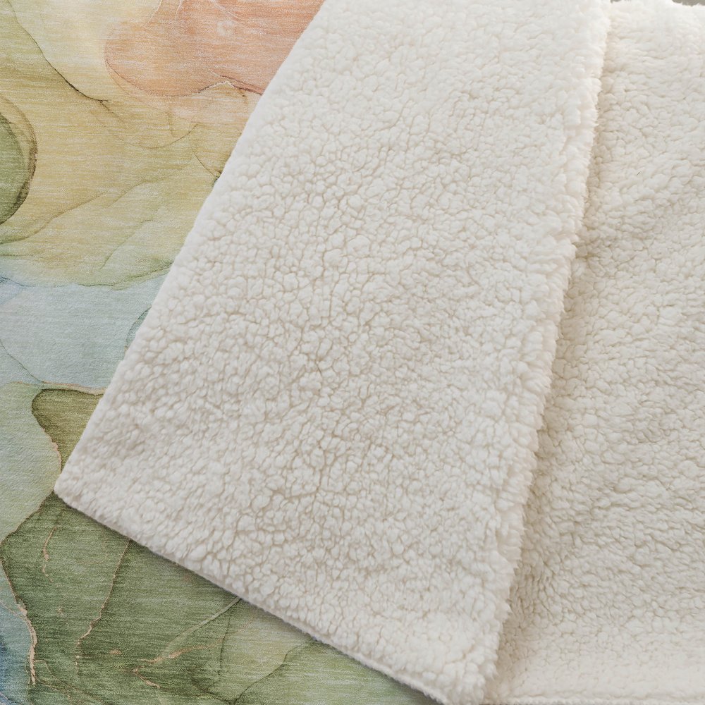 Premium Machine Washable ASB504 Blue 50" x 70" Sherpa Throw Blanket. Picture 2