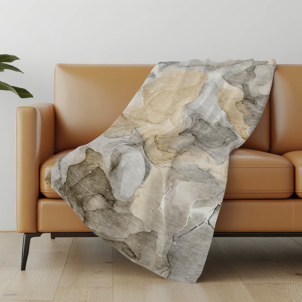 Premium Machine Washable ASB504 Brown 50" x 70" Sherpa Throw Blanket. Picture 5