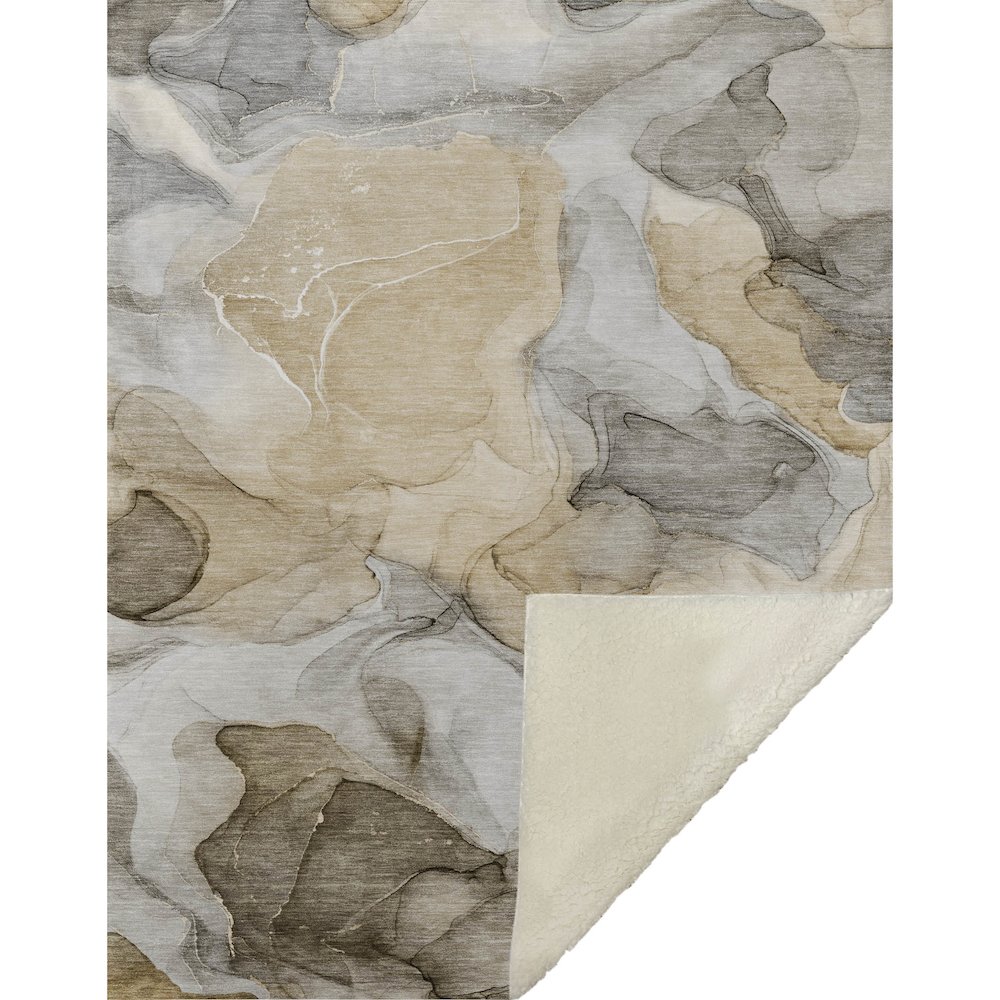 Premium Machine Washable ASB504 Brown 50" x 70" Sherpa Throw Blanket. Picture 1