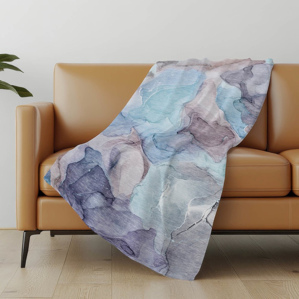 Premium Machine Washable ASB504 Navy 50" x 70" Sherpa Throw Blanket. Picture 5