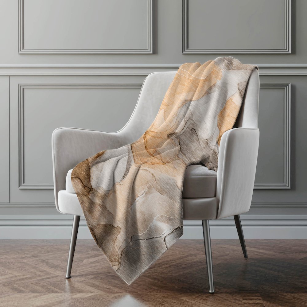 Premium Machine Washable ASB504 Orange 50" x 70" Sherpa Throw Blanket. Picture 4