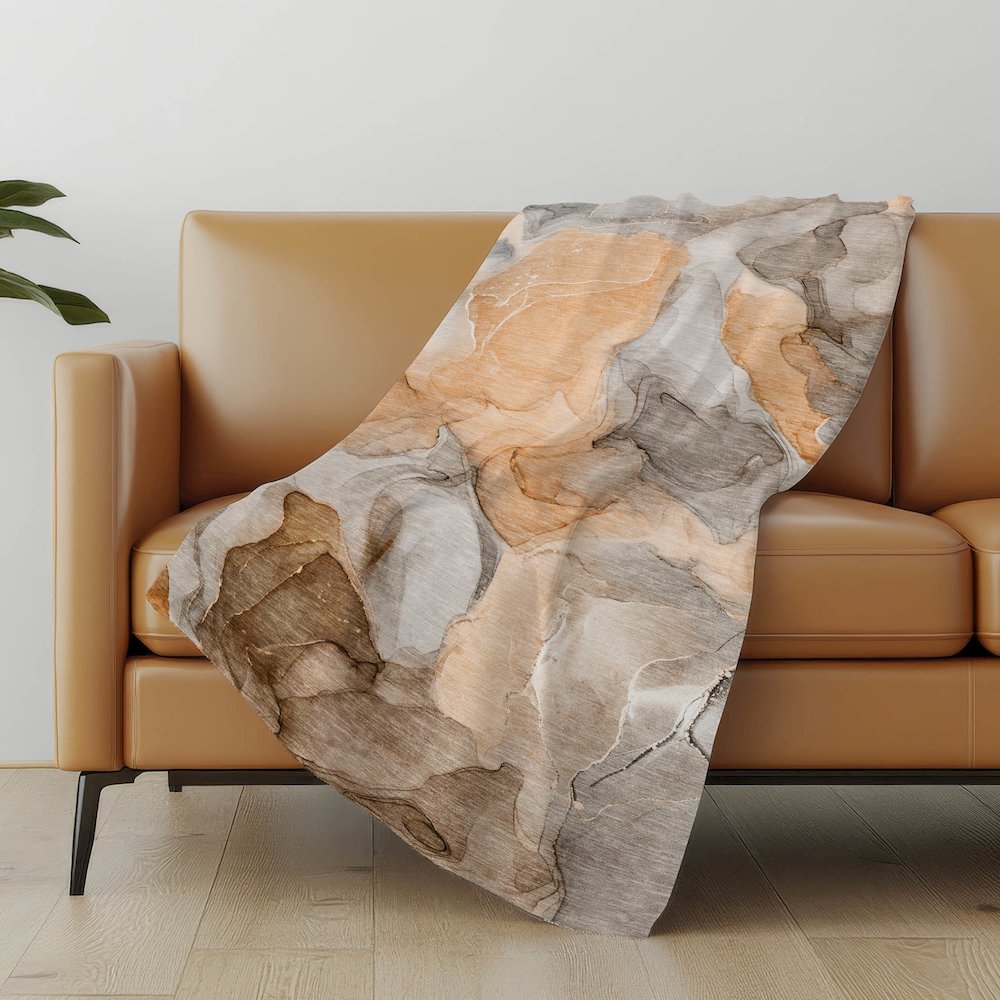 Premium Machine Washable ASB504 Orange 50" x 70" Sherpa Throw Blanket. Picture 5