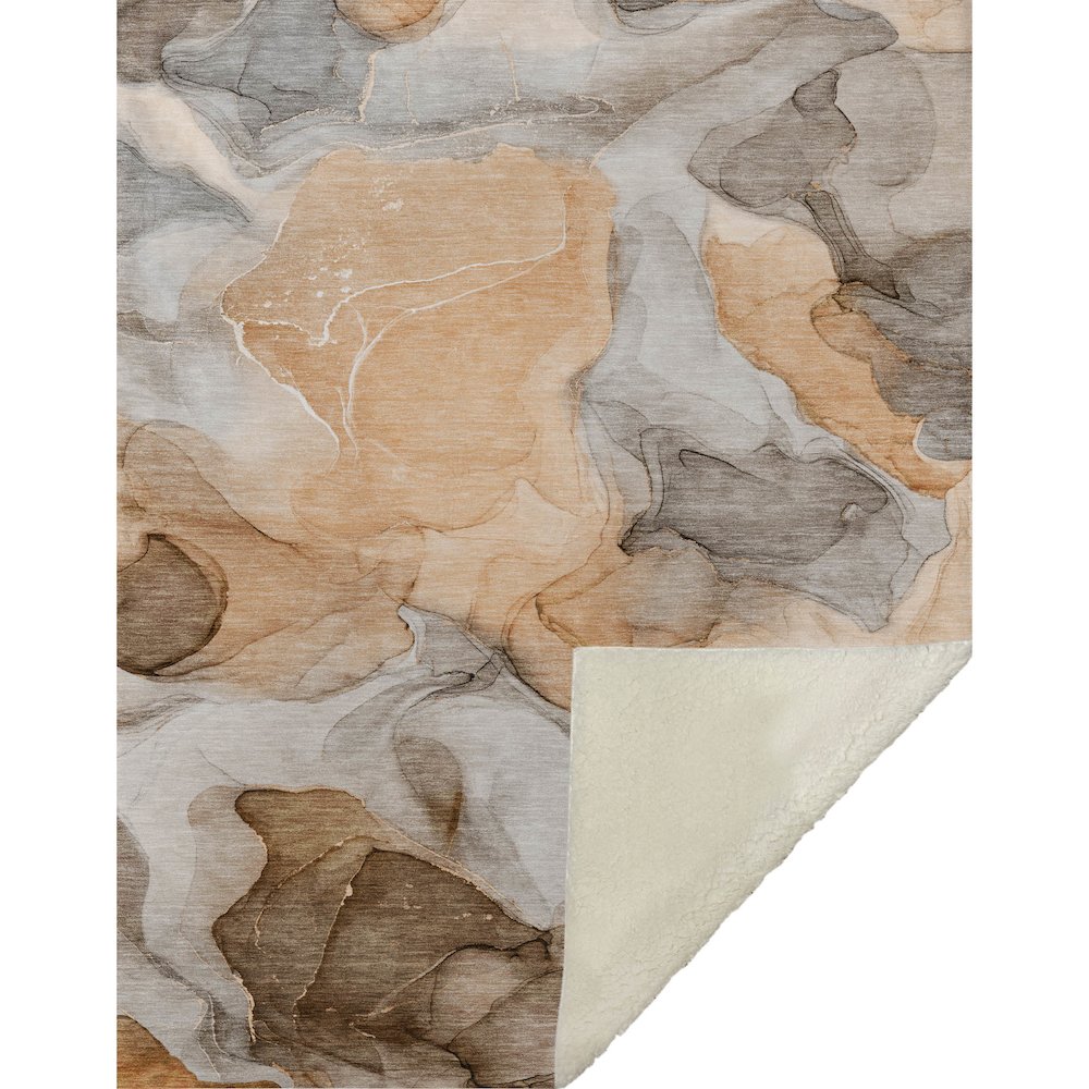 Premium Machine Washable ASB504 Orange 50" x 70" Sherpa Throw Blanket. Picture 1