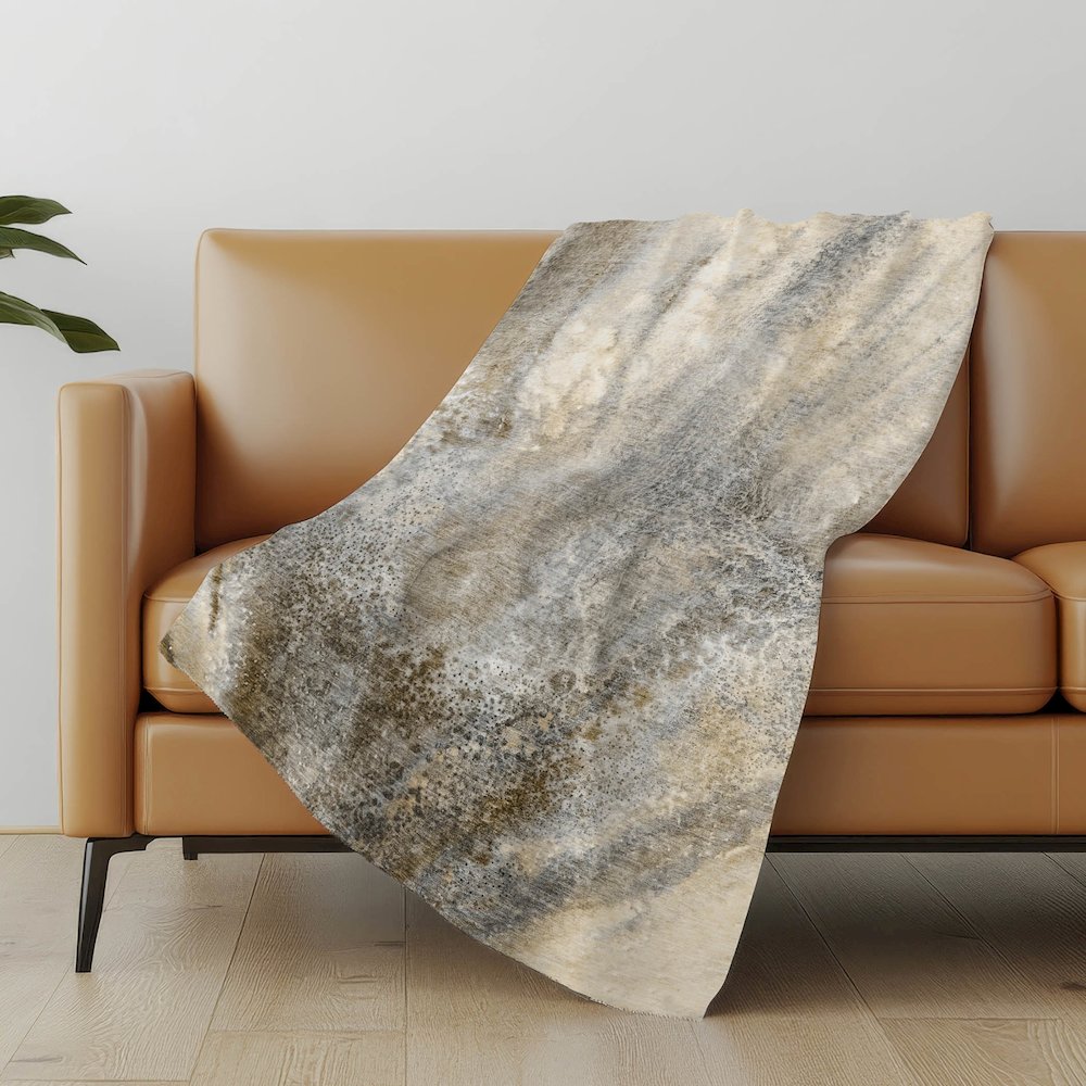 Premium Machine Washable ASB505 Beige 50" x 70" Sherpa Throw Blanket. Picture 5