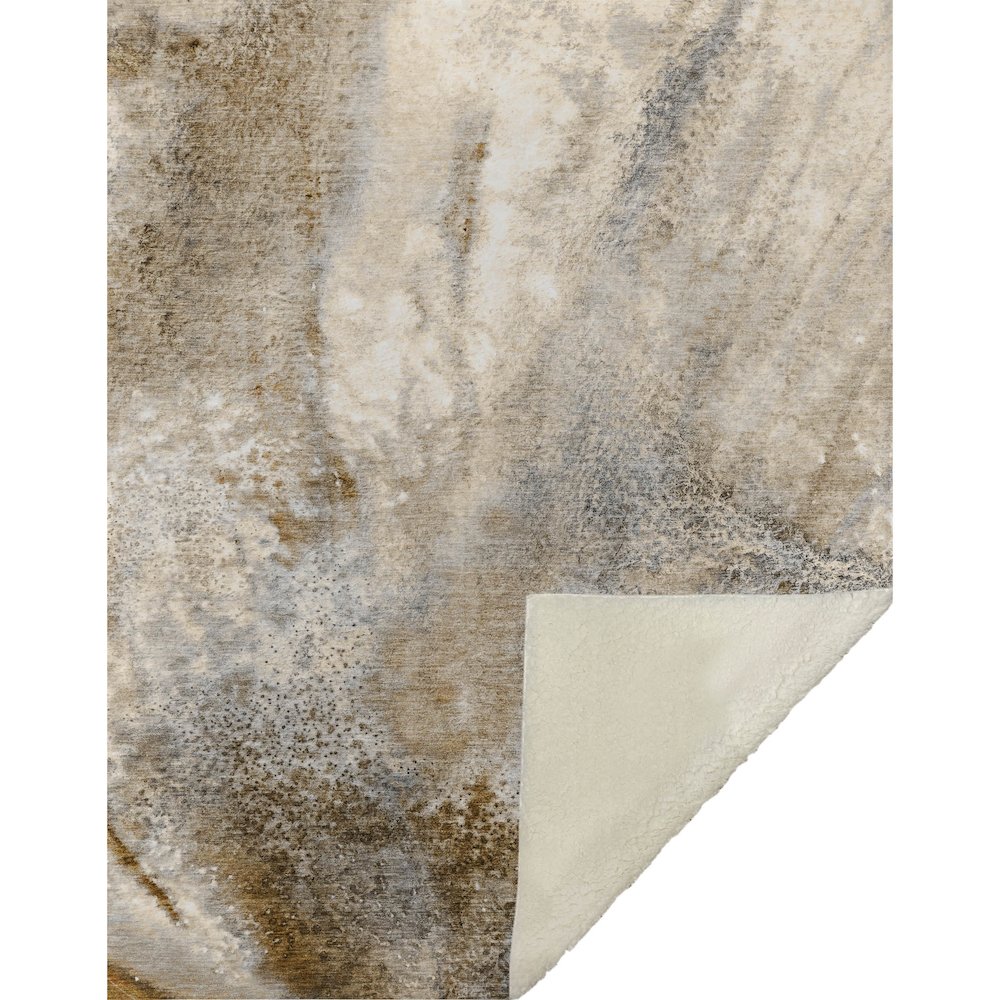 Premium Machine Washable ASB505 Brown 50" x 70" Sherpa Throw Blanket. Picture 1