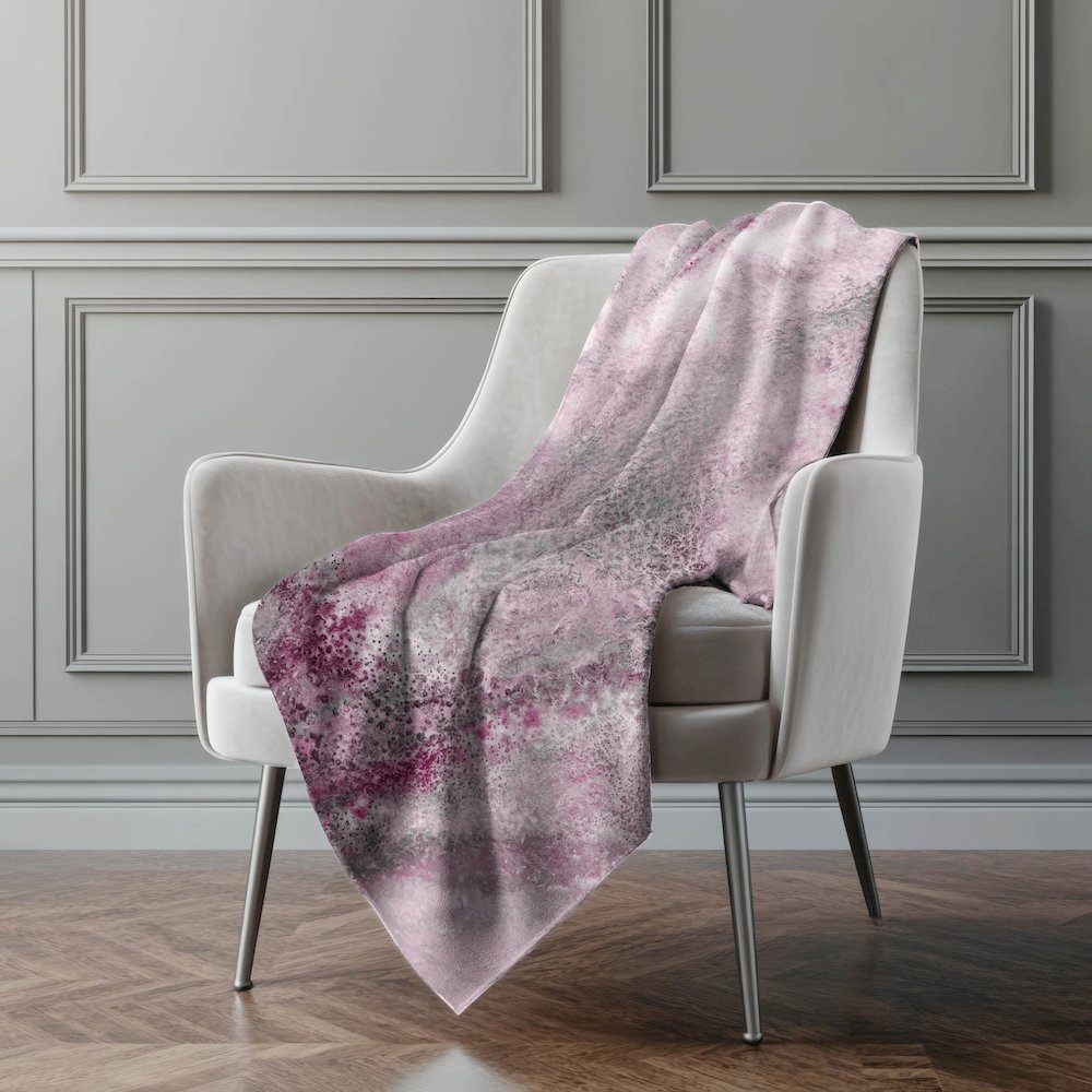 Premium Machine Washable ASB505 Pink 50" x 70" Sherpa Throw Blanket. Picture 4