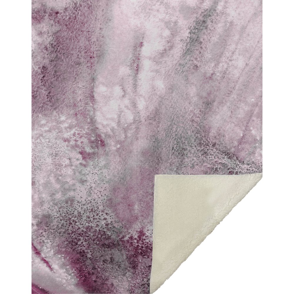 Premium Machine Washable ASB505 Pink 50" x 70" Sherpa Throw Blanket. Picture 1