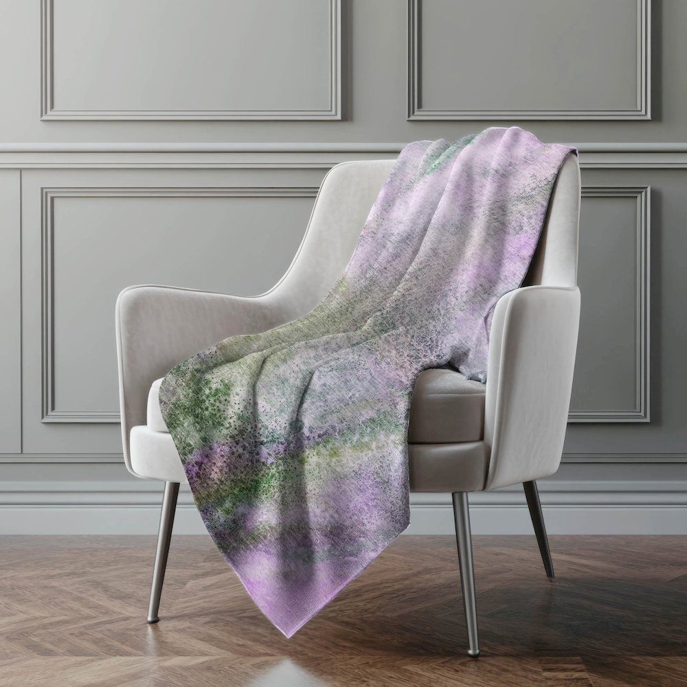 Premium Machine Washable ASB505 Purple 50" x 70" Sherpa Throw Blanket. Picture 4