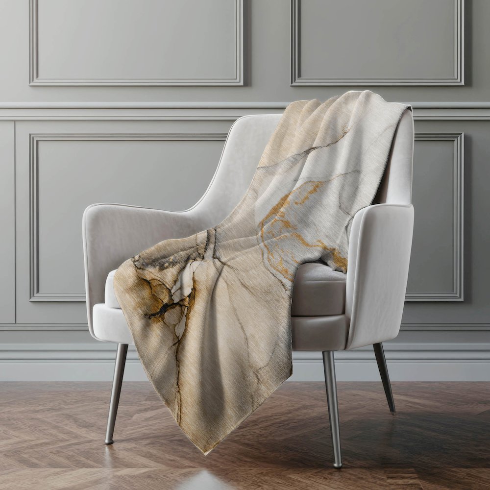 Premium Machine Washable ASB506 Beige 50" x 70" Sherpa Throw Blanket. Picture 4