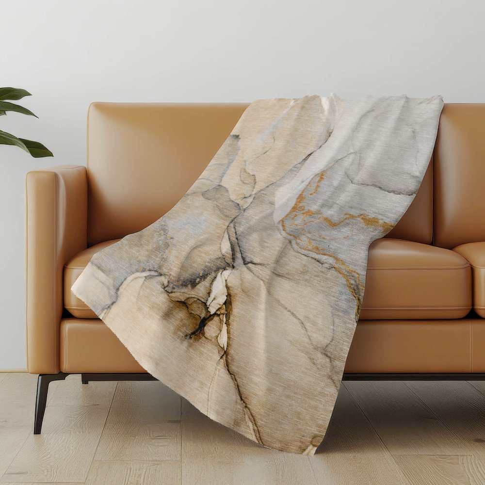 Premium Machine Washable ASB506 Beige 50" x 70" Sherpa Throw Blanket. Picture 5