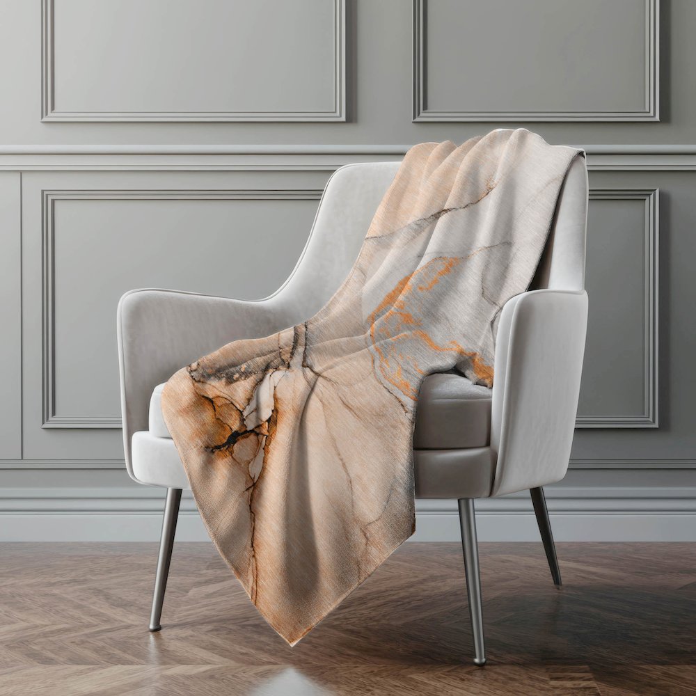 Premium Machine Washable ASB506 Orange 50" x 70" Sherpa Throw Blanket. Picture 4