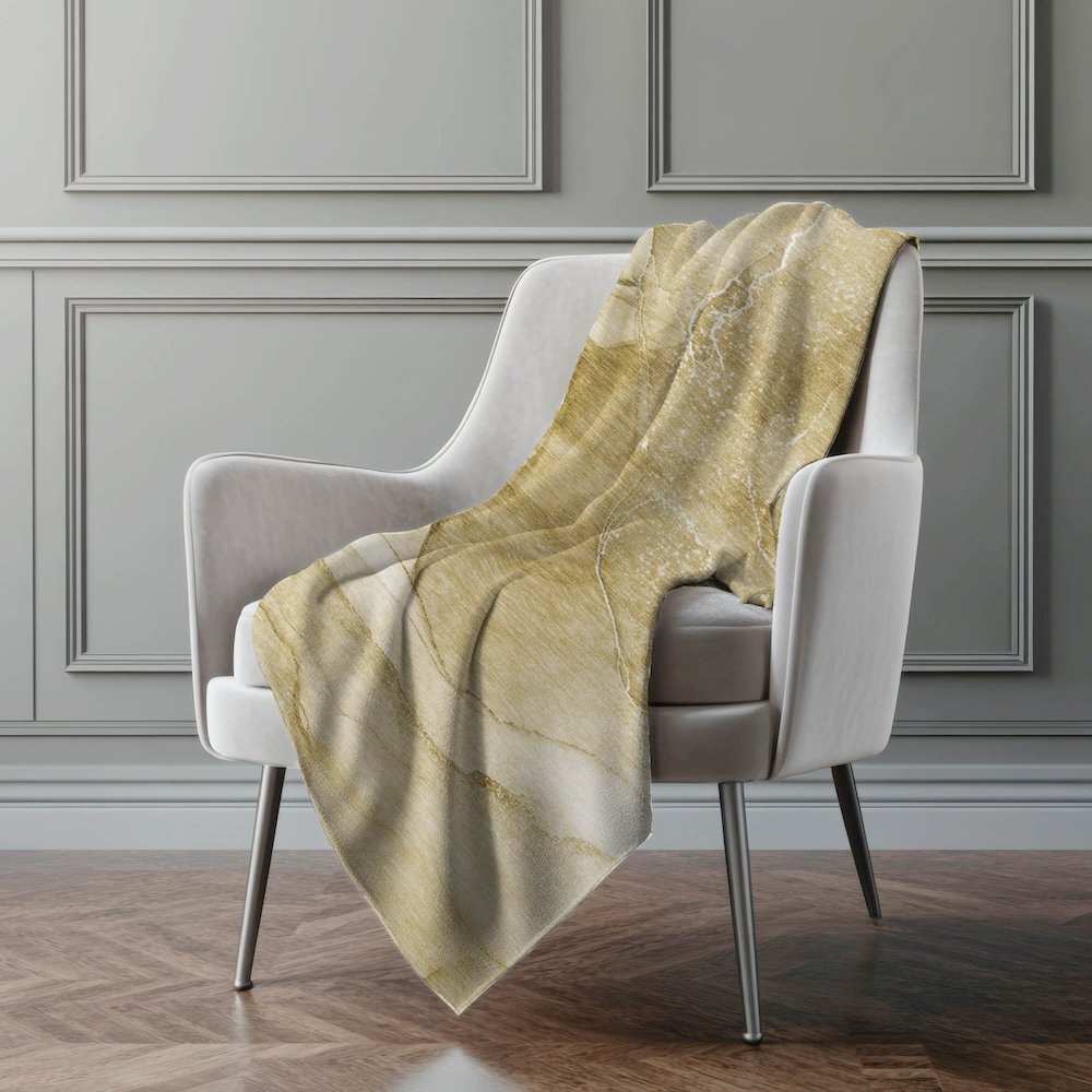 Premium Machine Washable ASB507 Beige 50" x 70" Sherpa Throw Blanket. Picture 4