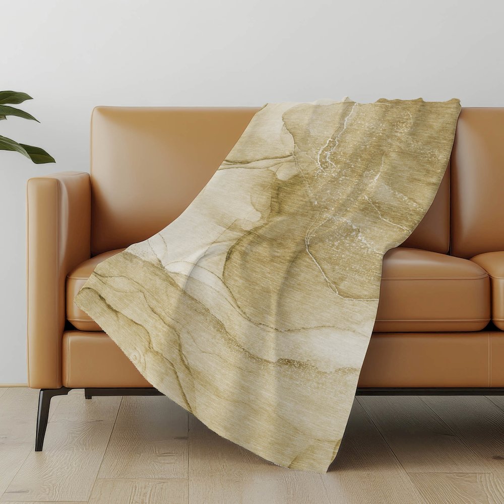 Premium Machine Washable ASB507 Beige 50" x 70" Sherpa Throw Blanket. Picture 5