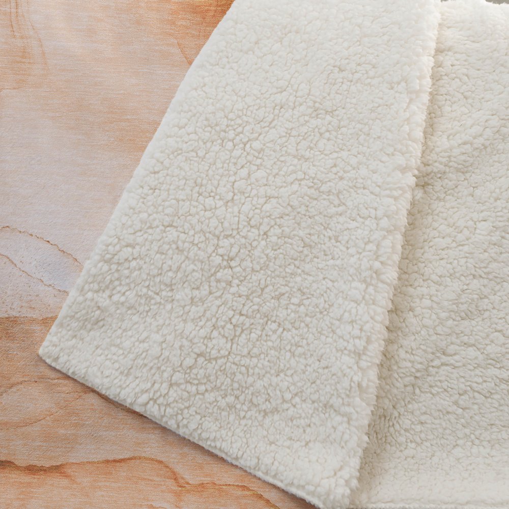 Premium Machine Washable ASB507 Orange 50" x 70" Sherpa Throw Blanket. Picture 2