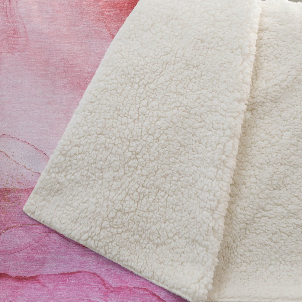 Premium Machine Washable ASB507 Pink 50" x 70" Sherpa Throw Blanket. Picture 2