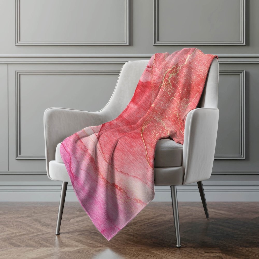 Premium Machine Washable ASB507 Pink 50" x 70" Sherpa Throw Blanket. Picture 4