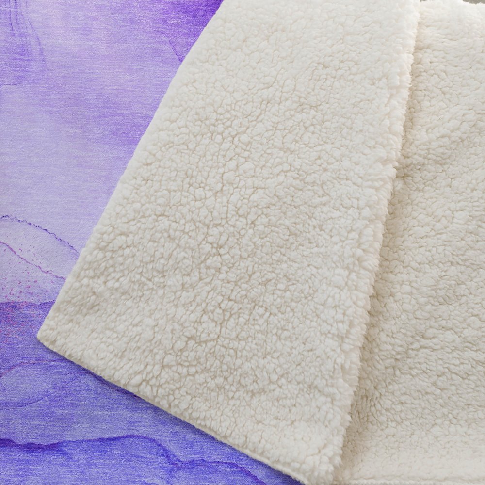 Premium Machine Washable ASB507 Purple 50" x 70" Sherpa Throw Blanket. Picture 2