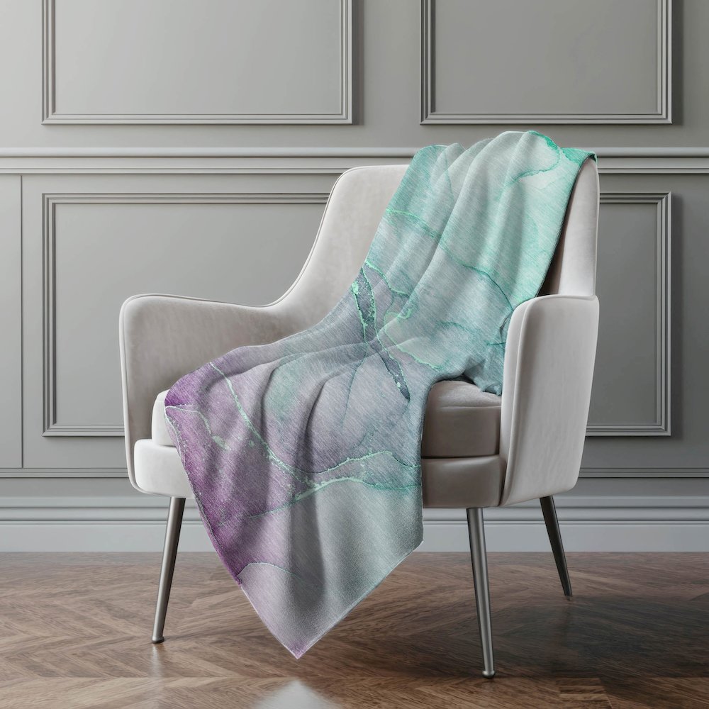 Premium Machine Washable ASB508 Aloe 50" x 70" Sherpa Throw Blanket. Picture 4