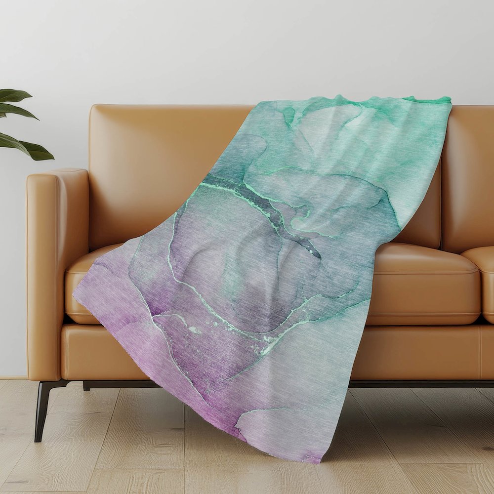 Premium Machine Washable ASB508 Aloe 50" x 70" Sherpa Throw Blanket. Picture 5
