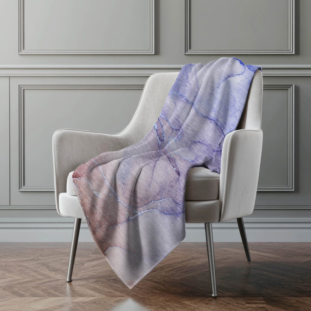 Premium Machine Washable ASB508 Navy 50" x 70" Sherpa Throw Blanket. Picture 4