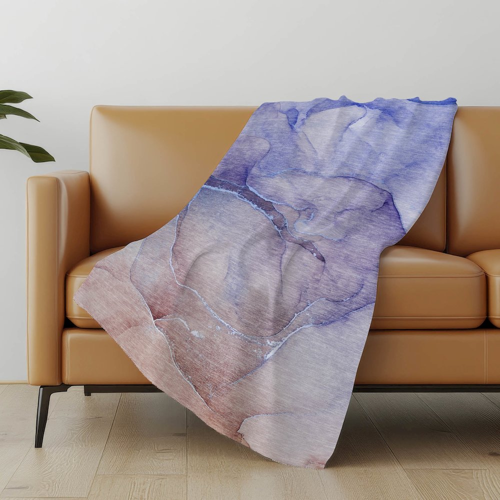 Premium Machine Washable ASB508 Navy 50" x 70" Sherpa Throw Blanket. Picture 5