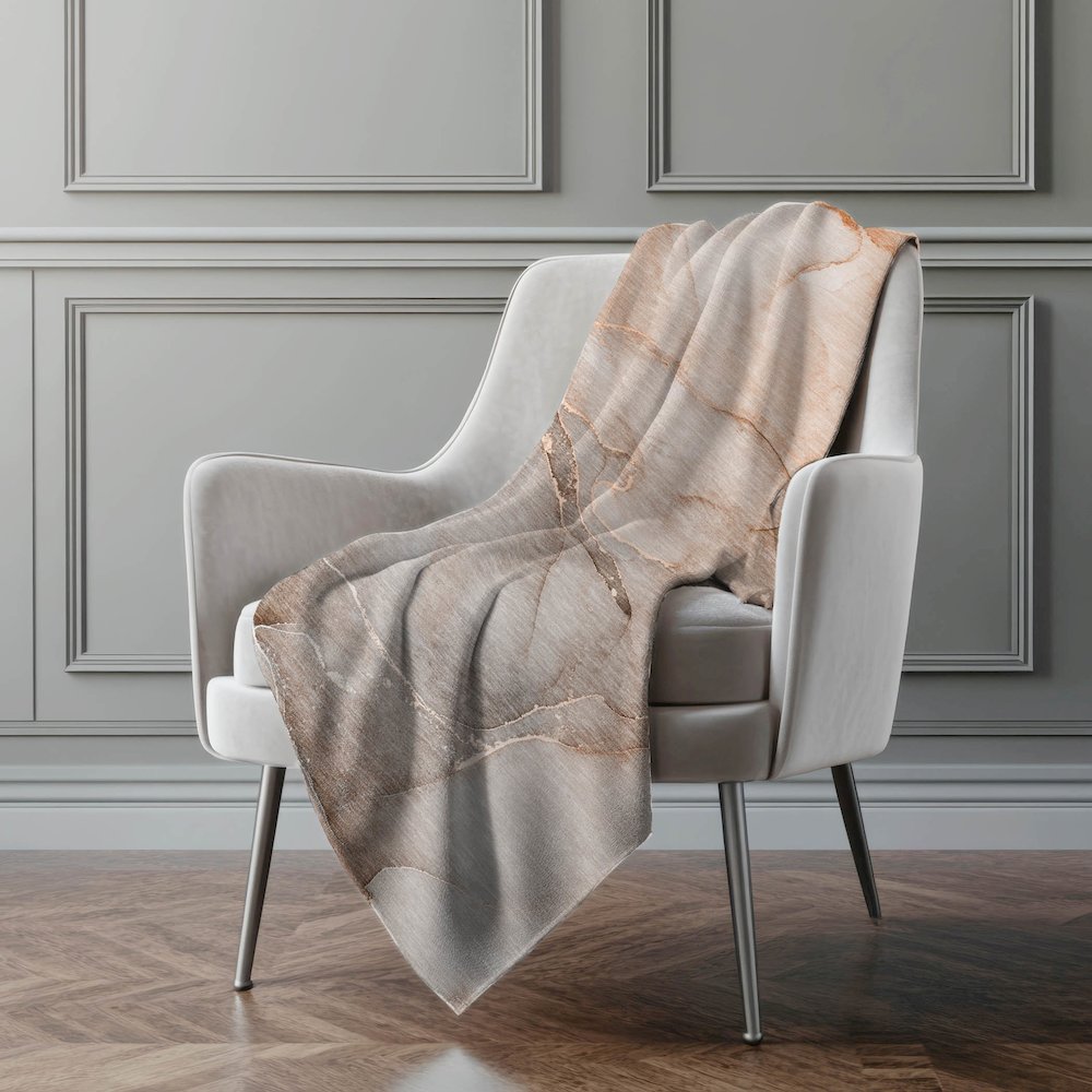 Premium Machine Washable ASB508 Taupe 50" x 70" Sherpa Throw Blanket. Picture 4