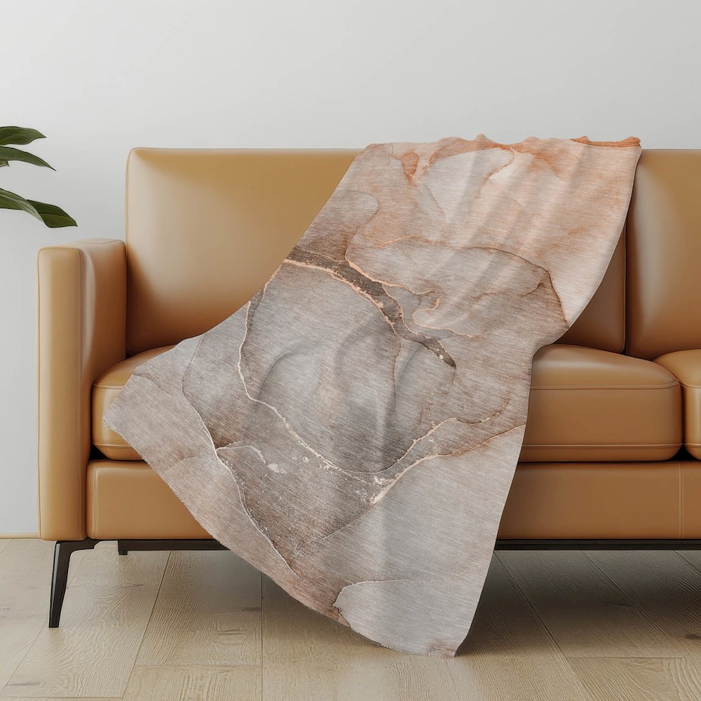 Premium Machine Washable ASB508 Taupe 50" x 70" Sherpa Throw Blanket. Picture 5