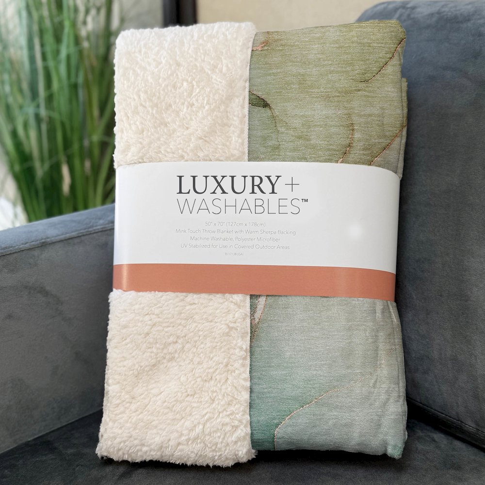 Premium Machine Washable ASB508 Teal 50" x 70" Sherpa Throw Blanket. Picture 3