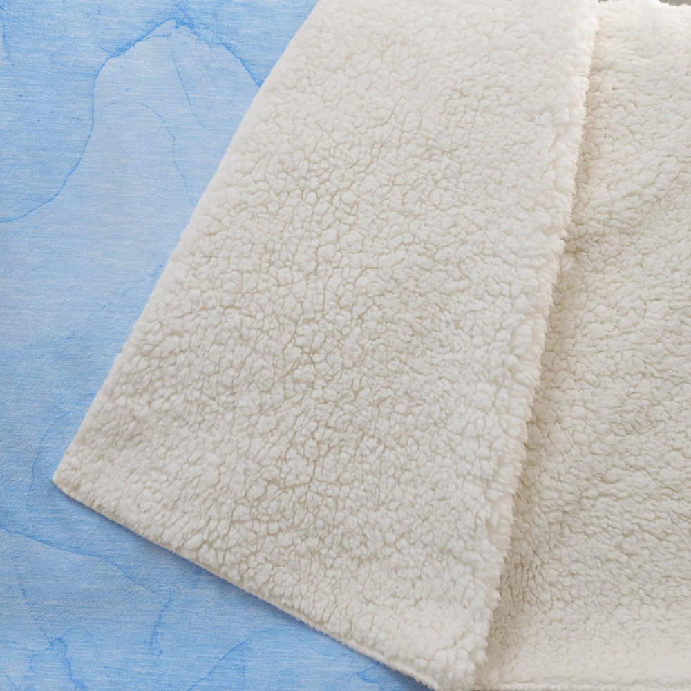 Premium Machine Washable ASB509 Blue 50" x 70" Sherpa Throw Blanket. Picture 2