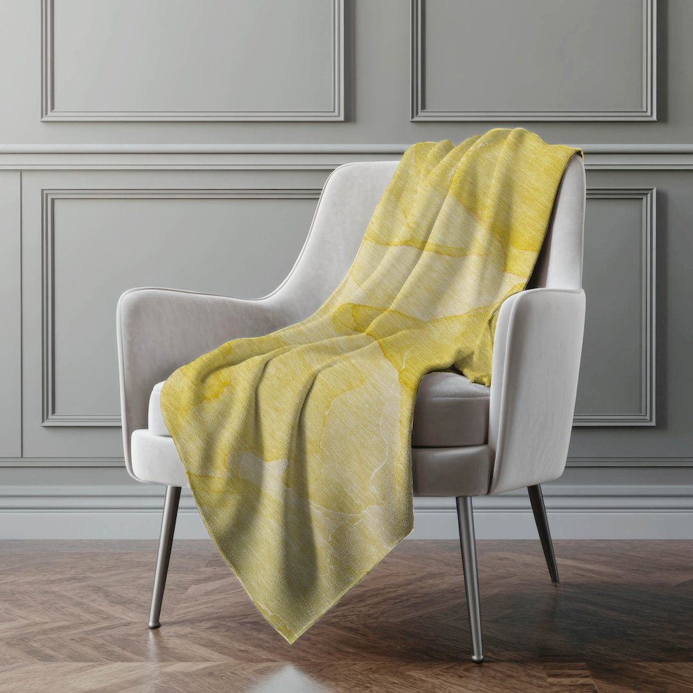 Premium Machine Washable ASB509 Gold 50" x 70" Sherpa Throw Blanket. Picture 4