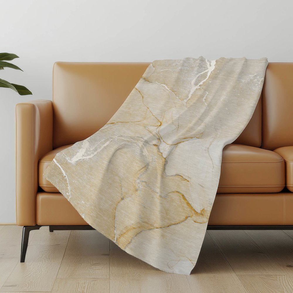 Premium Machine Washable ASB510 Beige 50" x 70" Sherpa Throw Blanket. Picture 5