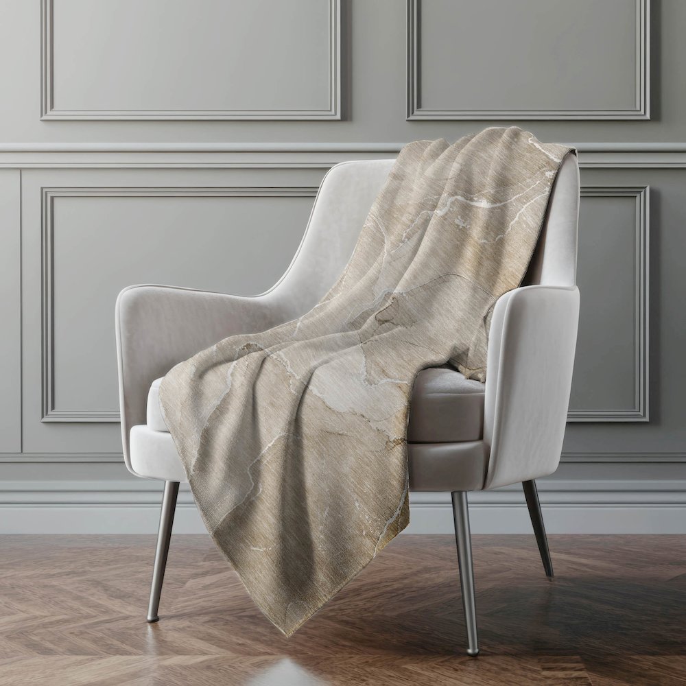 Premium Machine Washable ASB511 Beige 50" x 70" Sherpa Throw Blanket. Picture 4