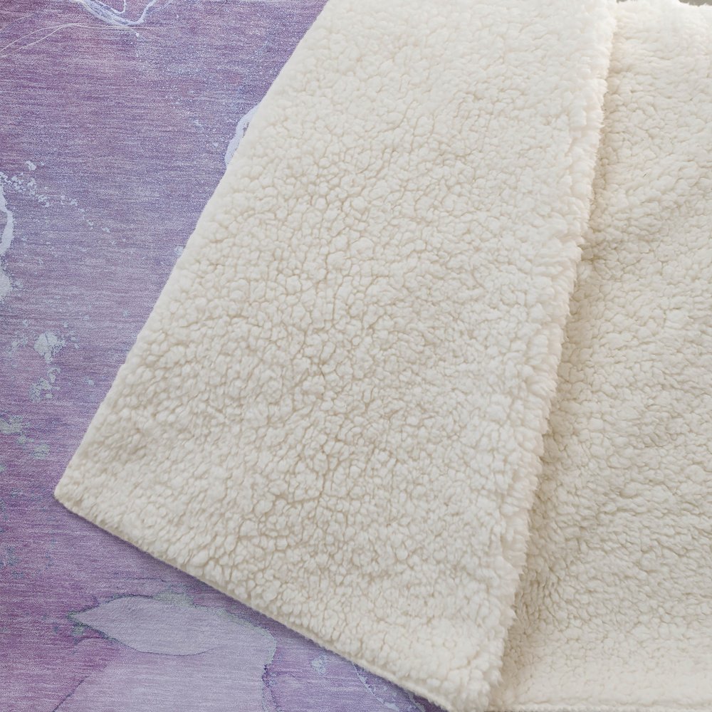 Premium Machine Washable ASB511 Purple 50" x 70" Sherpa Throw Blanket. Picture 2