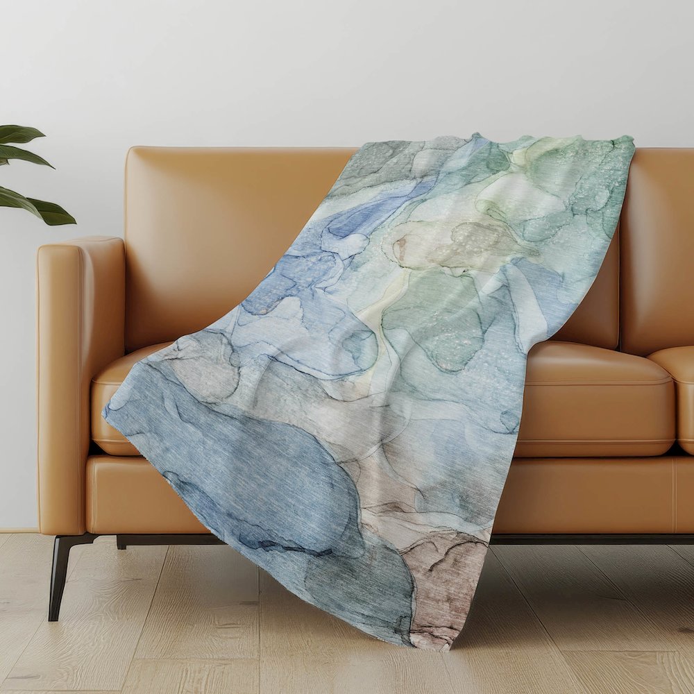 Premium Machine Washable ASB512 Blue 50" x 70" Sherpa Throw Blanket. Picture 5