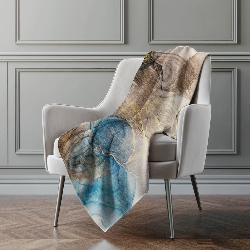 Premium Machine Washable ASB513 Beige 50" x 70" Sherpa Throw Blanket. Picture 4