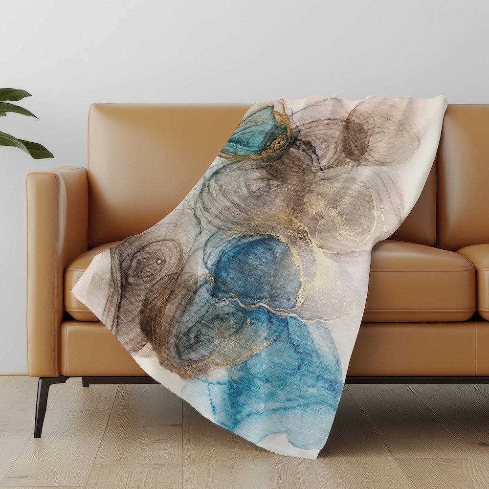 Premium Machine Washable ASB513 Beige 50" x 70" Sherpa Throw Blanket. Picture 5