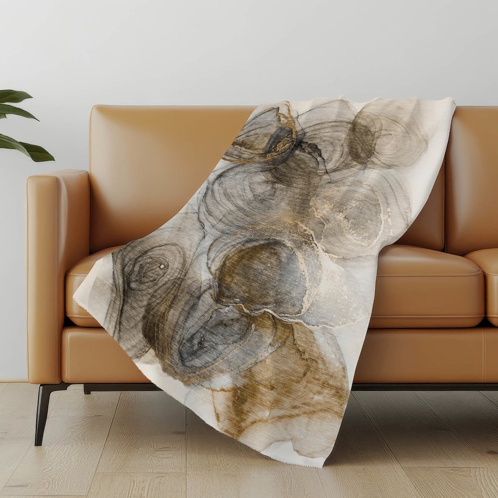 Premium Machine Washable ASB513 Brown 50" x 70" Sherpa Throw Blanket. Picture 5