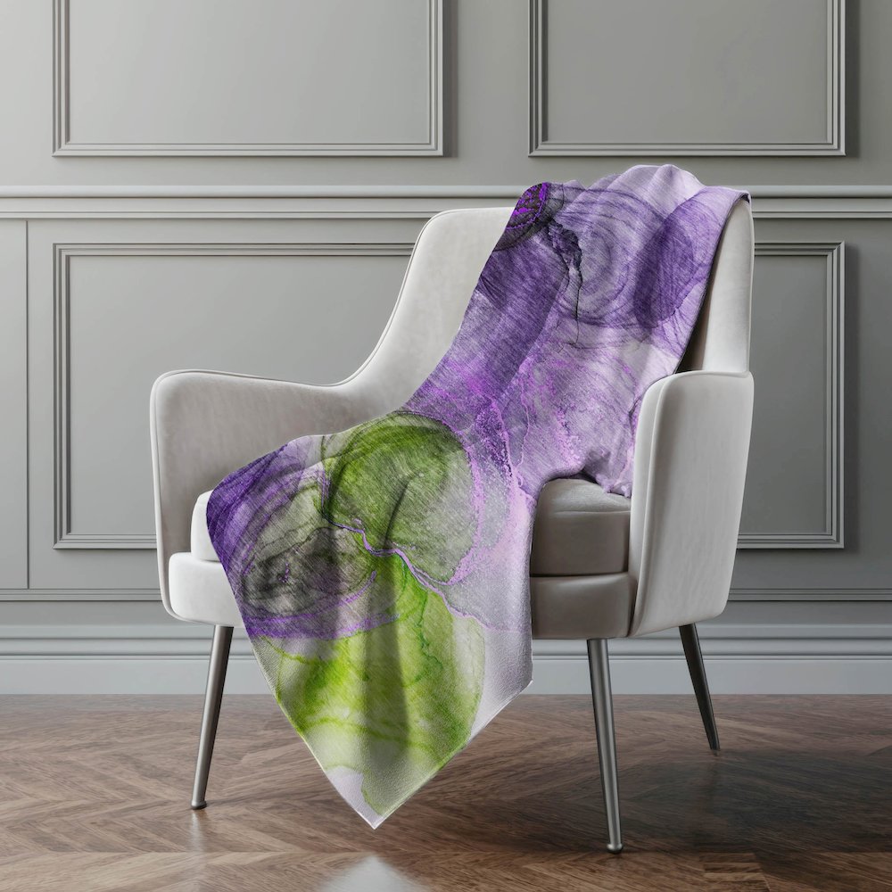 Premium Machine Washable ASB513 Purple 50" x 70" Sherpa Throw Blanket. Picture 4