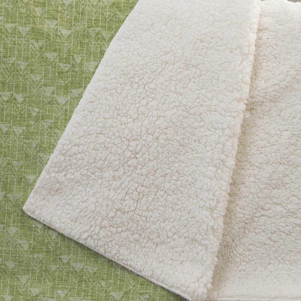 Premium Machine Washable ASB514 Aloe 50" x 70" Sherpa Throw Blanket. Picture 2