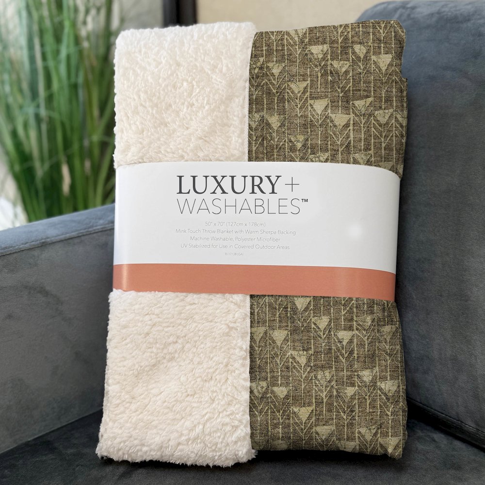 Premium Machine Washable ASB514 Brown 50" x 70" Sherpa Throw Blanket. Picture 3